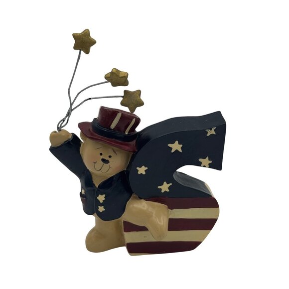 Terry's Village Set Of 3 Resin Patriotic Uncle Sam USA Figurine Bears July 4th - Picture 4 of 7